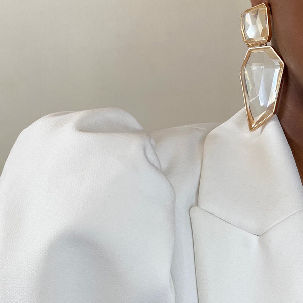 Perspex statement earrings