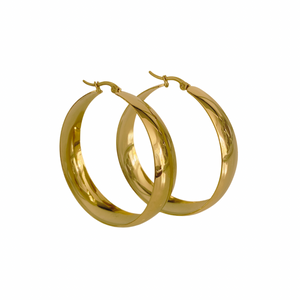 Gold classic hoops