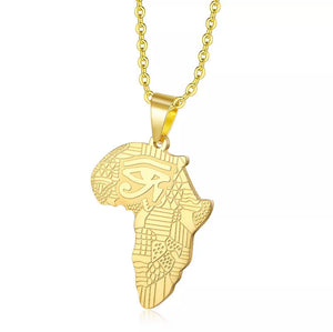 Africa map necklace