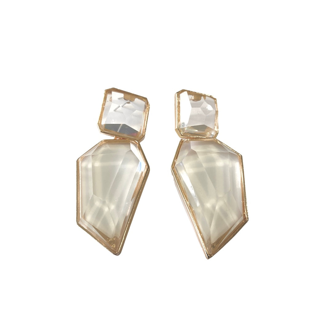 Perspex statement earrings