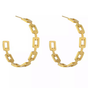 Geo cut out earrings