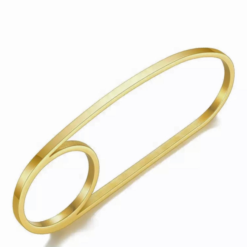 18k gold plated stainless steel ring